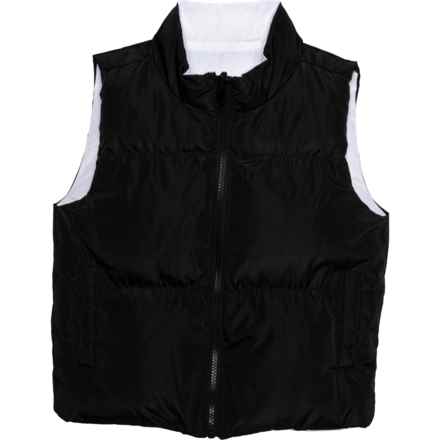 Birch & Stone Big Girls Reversible Vest - Insulated in Black