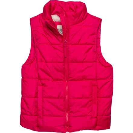 Birch & Stone Big Girls Sherpa-Lined Vest - Insulated in Hot Pink