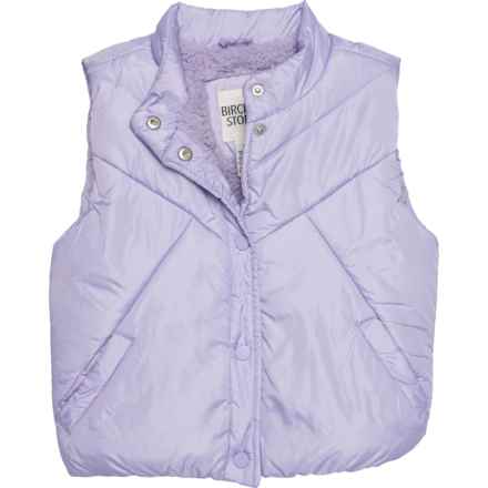 Birch & Stone Girls Sherpa-Lined Vest - Insulated in Pastel Lilac