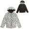 2DTKP_3 Birch & Stone Little Girls Cozy Reversible Hooded Jacket - Insulated