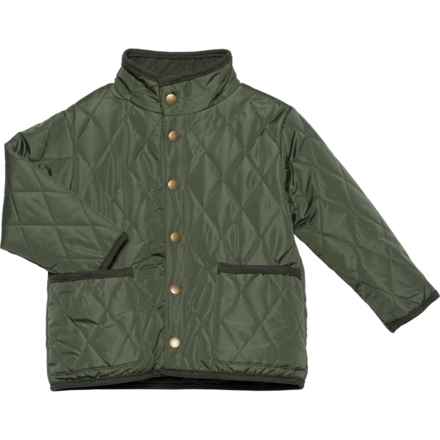 Birch & Stone Toddler Boys Quilted Barn Jacket - Insulated in Beetle