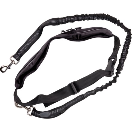 BLACK & DECKER Hands-Free Bungee Running Dog Leash and Waist Belt in Black