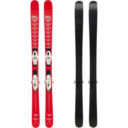 black crows Camox Jr. Alpine Skis with Salomon E Z10 GW L90 Bindings (For Boys and Girls) in Black/Red/White