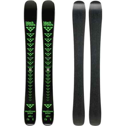 black crows Junius Alpine Skis (For Boys and Girls) in Black/Green