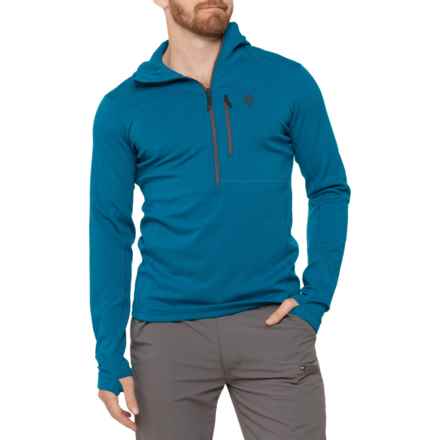 BLACK DIAMOND Coefficient Polartec® Hoodie - Zip Neck in Kingfisher