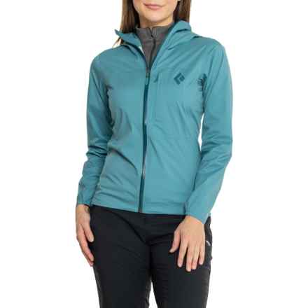 BLACK DIAMOND Fineline Stretch Rain Shell Jacket - Waterproof in Evergreen