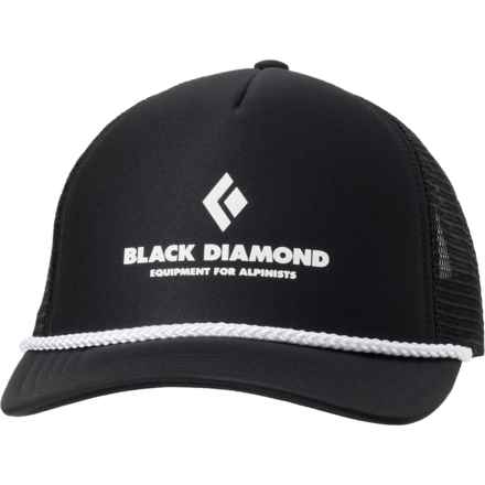 BLACK DIAMOND Flat Bill Trucker Hat in Black/Black Eqpmnt For Alpnst