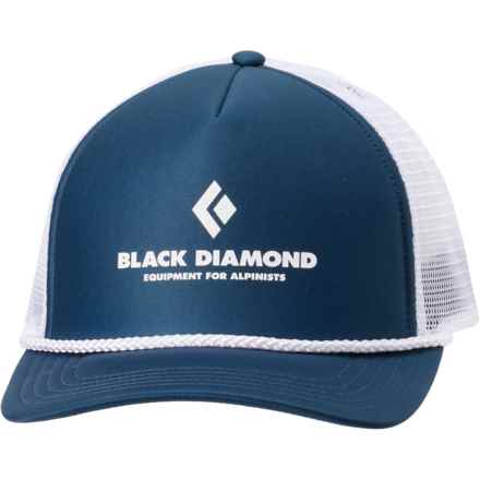 BLACK DIAMOND Flat Bill Trucker Hat in Indigo/White Eqpmnt For Alpnst
