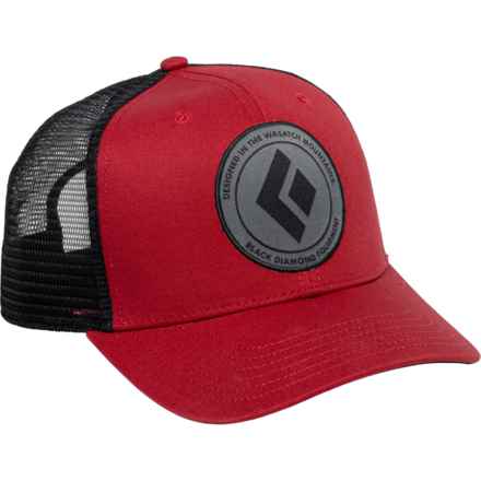 BLACK DIAMOND Logo Trucker Hat in Red Rock/Black