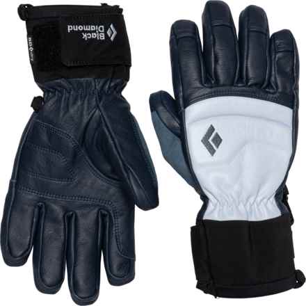 BLACK DIAMOND Spark PrimaLoft® Gloves - Waterproof, Insulated, Leather (For Women) in Charcoal/Belay Blue