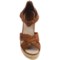 147PR_2 Blackstone FL53 Leather Wedge Sandals (For Women)