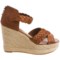 147PR_4 Blackstone FL53 Leather Wedge Sandals (For Women)