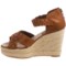 147PR_5 Blackstone FL53 Leather Wedge Sandals (For Women)