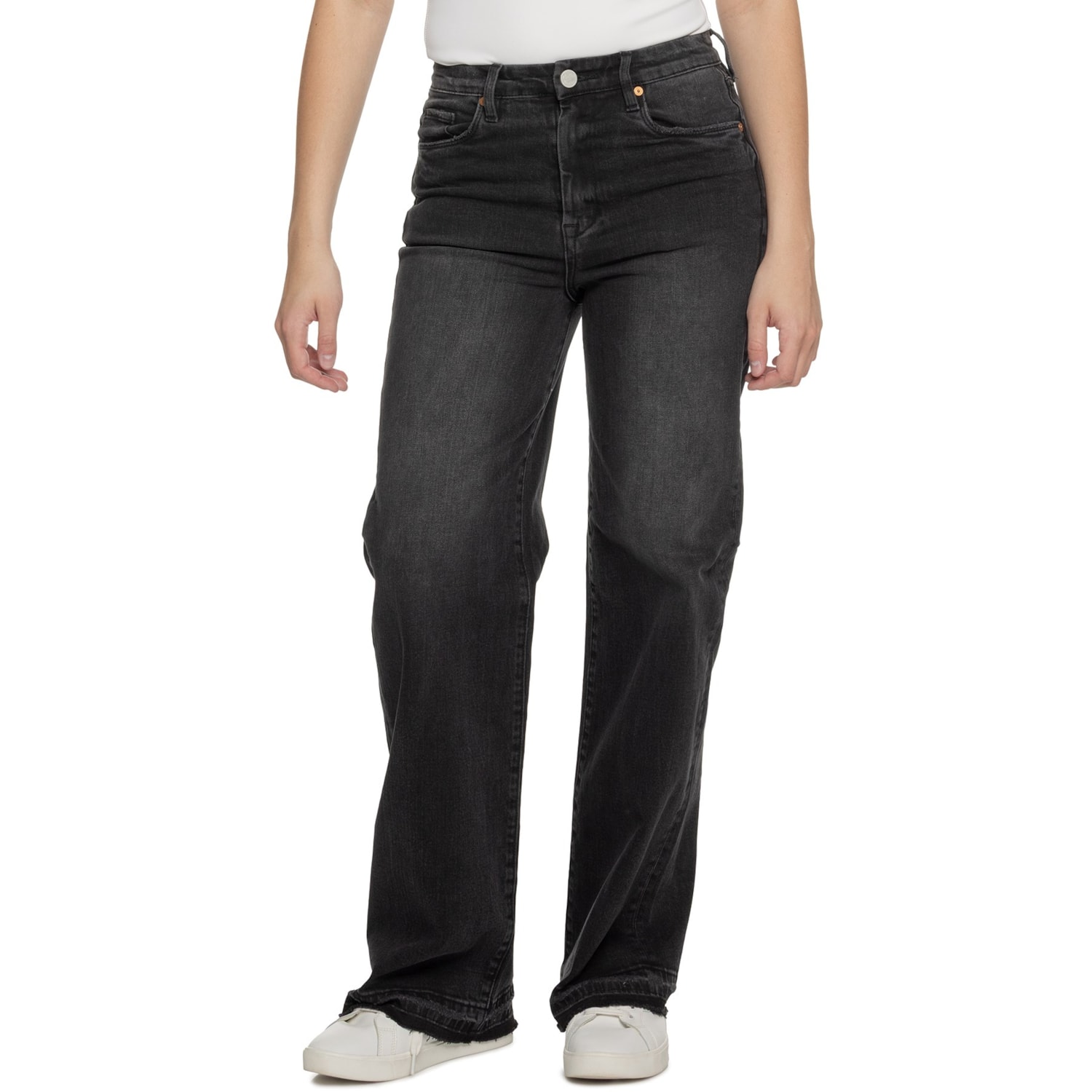 【black】New York High-Waisted Jeans (25) Blank NYC The Franklin Jeans - Wide Leg, High Rise - Save 36%