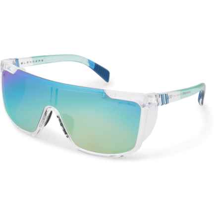 BLENDERS Active SciFi Aloha West Sunglasses - Polarized Mirror Lens in Aloha West/Gloss Crystal Clear /Aqua Champagne