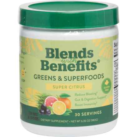 Blends with Benefits Super Citrus Greens and Superfoods Supplement - 30 Servings in Multi