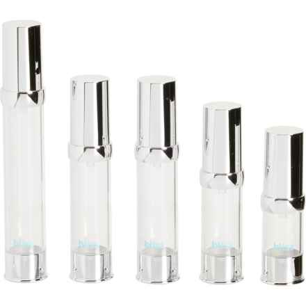 BLISS Airless Pump Travel Bottle Set - 5-Piece in Silver
