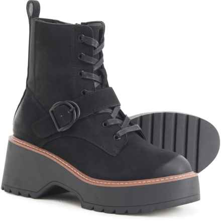 Blondo Grayce Lugged Sole Platform Boots - Waterproof, Nubuck (For Women) in Black