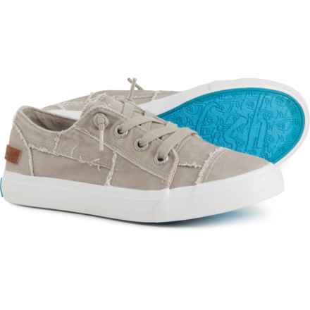 Blowfish Maxine Fixed-Lace Twill Sneakers (For Women) in Malibu Taupe