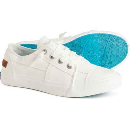 Blowfish Maxine Washed Canvas Sneakers (For Women) in White Smoked Denim