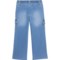 4UAAC_2 Blue Spice Little Girls Cargo Pants - Wide Leg