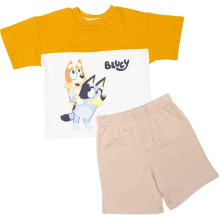 Bluey Toddler Boys Hooray T-Shirt and Shorts Set - Short Sleeve in Multi