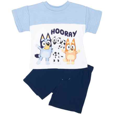 Bluey Toddler Boys Hooray T-Shirt and Shorts Set - Short Sleeve in Multi - Closeouts