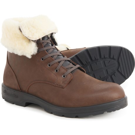 Blundstone 1461 Thermal Lace-Up Shearling-Lined Boots - Waterproof, Insulated, Factory 2nds (For Men and Women) in Brown