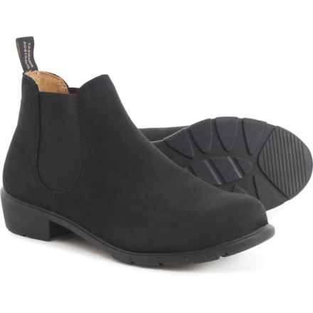 Blundstone 1977 Low-Heel Short Chelsea Boots - Suede, Factory 2nds (For Women) in Black