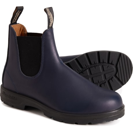 Blundstone Men\'s Chelsea Boots in Slate Blue size 5 Midnight Navy Suede Leather Chelsea Boots, Men main image 3