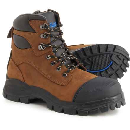 Blundstone 983 Work Series Boots - Steel Safety Toe, Leather (For Men) in Brown Crazy Horse