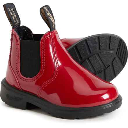 Blundstone Girls 2253 Chelsea Boots - Patent Leather, Factory 2nds in Patent Red