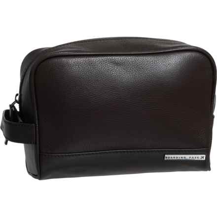 BOARDING PASS Hey Handsome Dopp Kit - Leather in Chocolate
