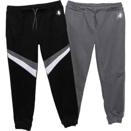 Body Glove Big Boys Active Pants - 2-Pack in Gray/Black White Striped