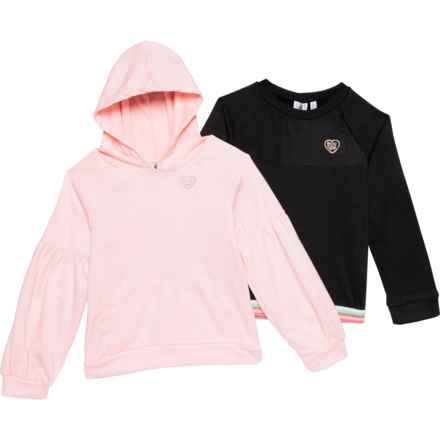 Body Glove Big Girls Hoodie and Sweatshirt in Black/Pink