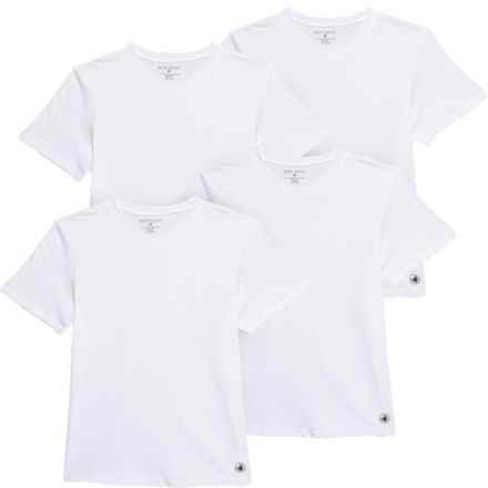 Body Glove Crew Neck Undershirts - 4-Pack, Short Sleeve in White