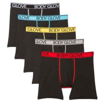 Body Glove High-Performance Boxer Briefs - 5-Pack in Black Contrast Band