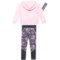 474KT_2 Body Glove Hoodie, Headband and Floral Leggings Set - 3-Piece (For Little Girls)