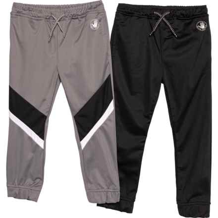 Body Glove Little Boys Active Pants - 2-Pack in Gray/Black