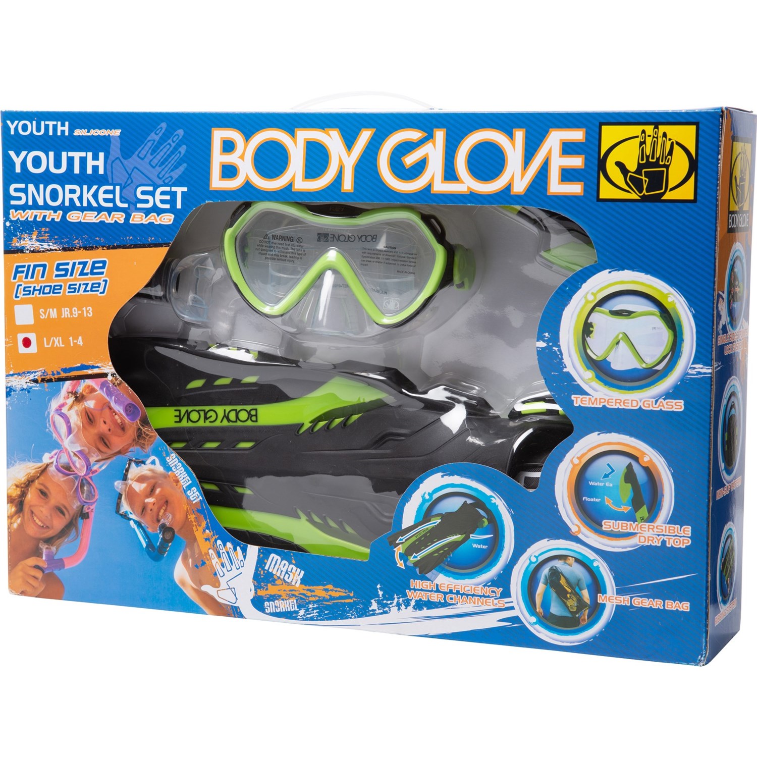 Body Glove Mask, Snorkel and Fins Set (For Kids) Save 51