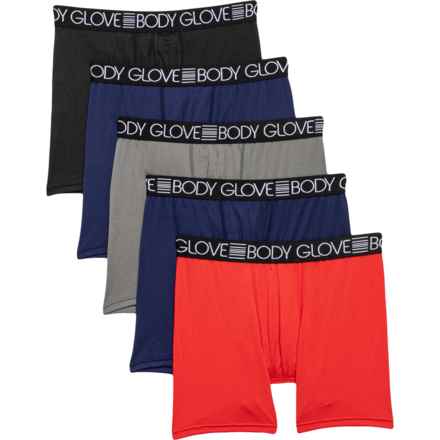 Body Glove Mesh-Performance Boxer Briefs - 5-Pack in Multi Blue