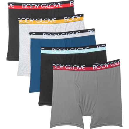 Body Glove Micro Modal Boxer Briefs - 5-Pack in Black/Blue/Grey