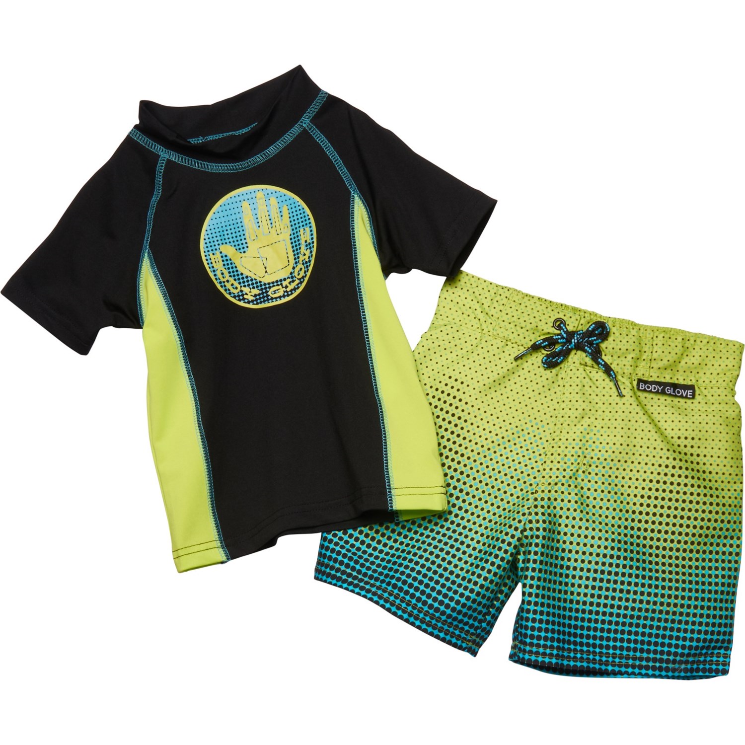 Vastwit Boys Rash Guard Set Short Sleeve Swim Shirts With Bottoms Swimwear Bathing Suit Black 4 5