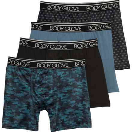 Body Glove Printed High-Performance Boxer Briefs - 4-Pack in Multi