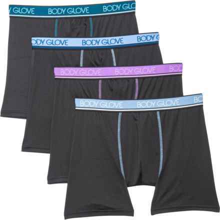 Body Glove Sport-Performance Boxer Briefs - 4-Pack in Black