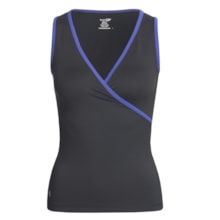 Body Up Peace Out Tank Top (For Women) in Black/Blue - Closeouts