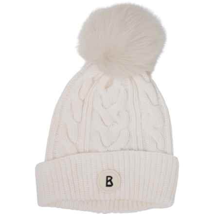 Bogner Barbara Lambskin Pom Winter Hat - Cashmere (For Women) in Off White