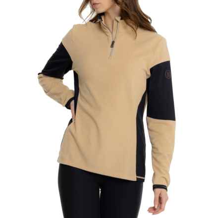 Bogner Becky Base Layer Top - Zip Neck, Long Sleeve in Caramello