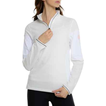 Bogner Becky Technical Midlayer Shirt - Zip Neck, Long Sleeve in Off-White