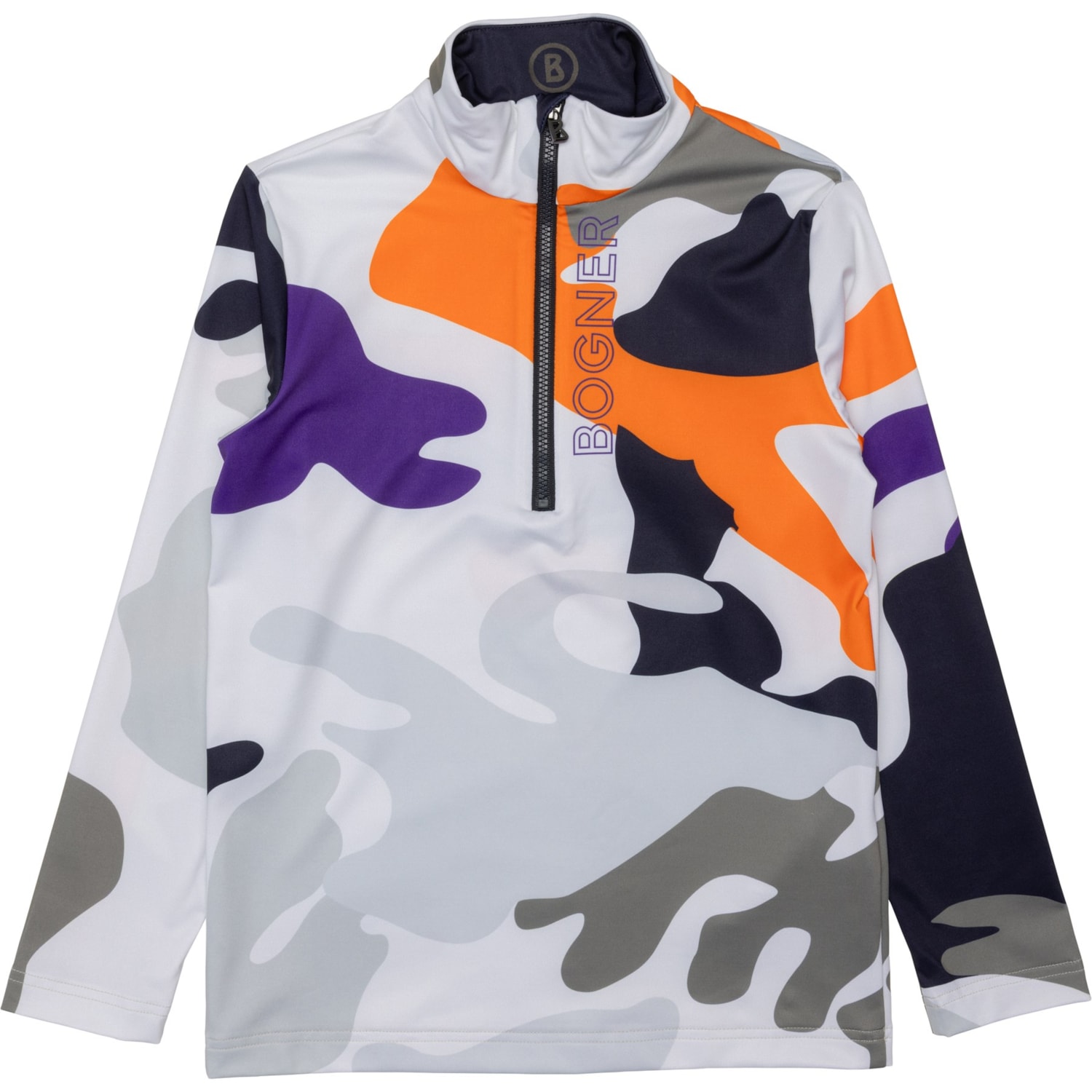 Bogner Big Boys Chris Base Layer Top - Zip Neck, Long Sleeve